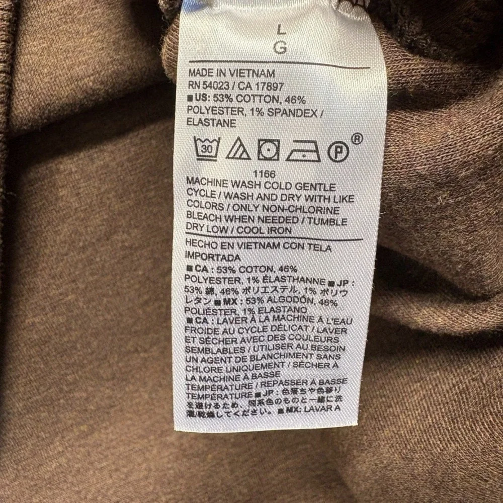 Banana Republic Shirt Mens Brown Green Waffle Knit Long Sleeve Pullover Casual